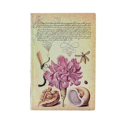 Paperblanks Pink Carnation Mira Botanica Softcover Flexis Mini Lined Elastic Band 208 Pg 80 GSM