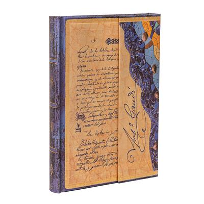 Paperblanks Gaudi, the Manuscript of Reus Embellished Manuscripts Collection Hardcover Journal MIDI Lined Wrap 144 Pg 120 GSM