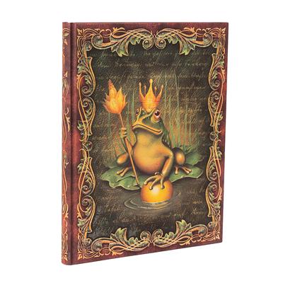 Paperblanks the Brothers Grimm, Frog Prince Fairy Tale Collection Hardcover Journal Ultra Lined Elastic Band 144 Pg 120 GSM