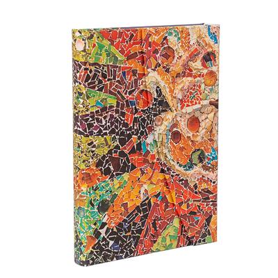 Paperblanks Gaudi's Sun Gaudi's Mosaics Hardcover Journal MIDI Lined Wrap 144 Pg 120 GSM