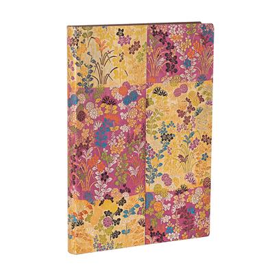 Paperblanks Kara-Ori Pink Japanese Kimono Softcover Flexi MIDI Lined Elastic Band 176 Pg 100 GSM