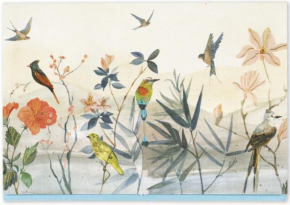 Note Card Bird Garden