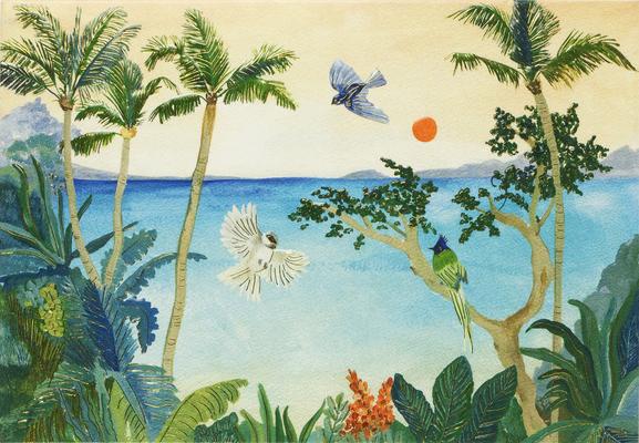 Tropical Paradise Note Cards