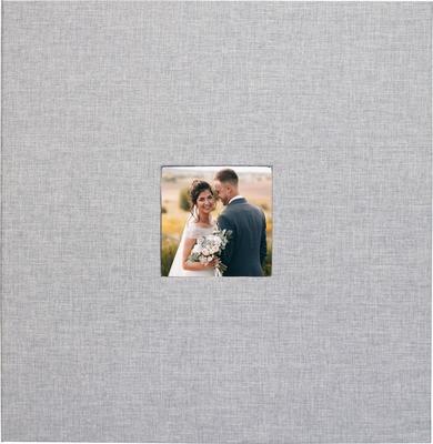 Gray Linen Photo Album (40 Self-Adhesive Pages)