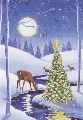 Tranquil Stream Small Boxed Holiday Cards