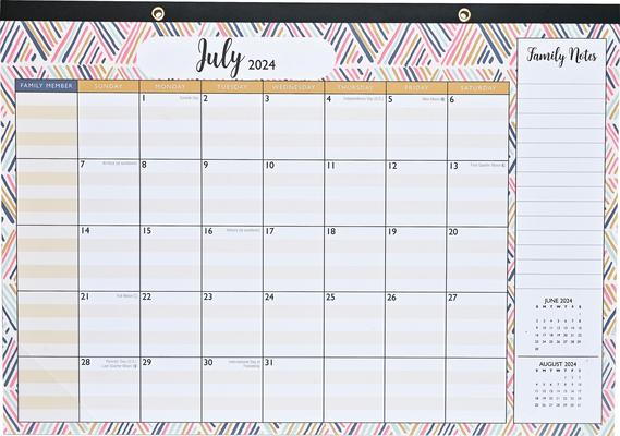 2025 Family Desk Pad and Wall Calendar (11 X 17) - (12-Month Calendar with 145 Bonus Stickers!)