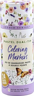 Studio Series Dual-Tip Pastel Coloring Markers Tube Set (24-Colors) Subscription