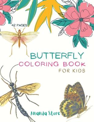 Butterfly Coloring Book: Butterfly Coloring Book for Kids: Butterflys Coloring Book For kids 40 Big, Simple and Fun Designs: Ages 3-8, 8.5 x 11