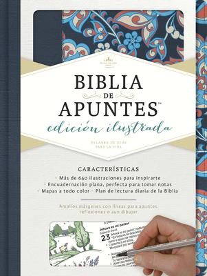 Rvr 1960 Biblia de Apuntes, Edicin Ilustrada, Tela En Rosado Y Azul