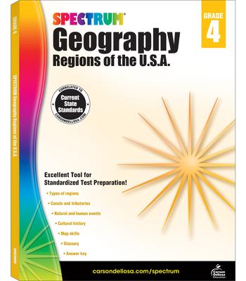 Spectrum Geography, Grade 4: Regions of the U.S.A. Volume 94