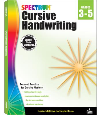 Spectrum Cursive Handwriting, Grades 3 - 5: Volume 108