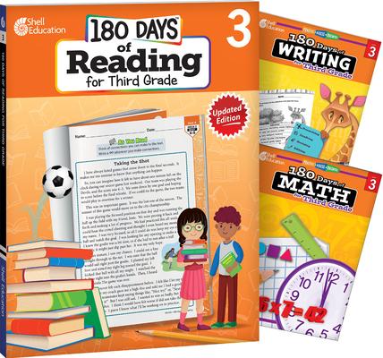 180 Days(tm) Reading, Writing and Math for Grade 3: 3-Book Set: Practice, Assess, Diagnose