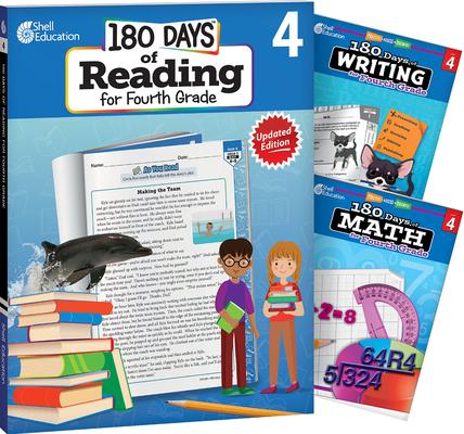 180 Days of Reading, Writing and Math Grade 4: 3-Book Set