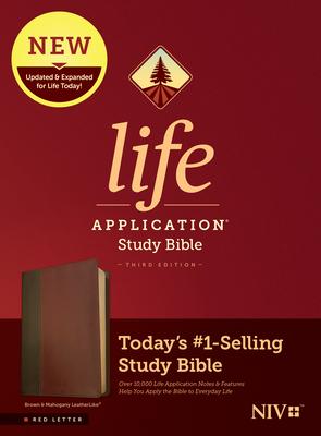 NIV Life Application Study Bible, Third Edition (Leatherlike, Brown/Mahogany, Red Letter)