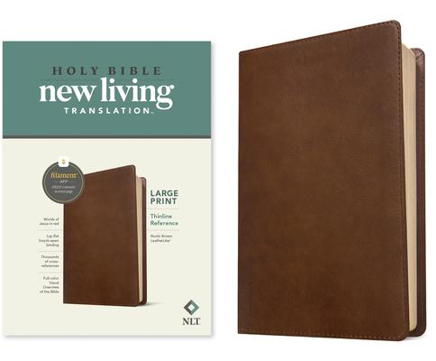 NLT Large Print Thinline Reference Bible, Filament Enabled Edition (Red Letter, Leatherlike, Rustic Brown) Subscription