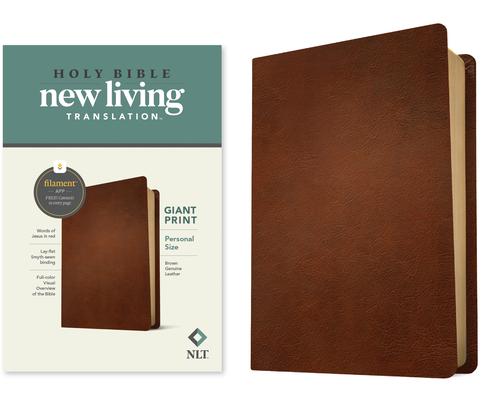 NLT Personal Size Giant Print Bible, Filament Enabled Edition (Genuine Leather, Brown) Subscription