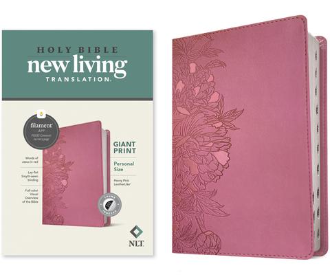 NLT Personal Size Giant Print Bible, Filament Enabled Edition (Red Letter, Leatherlike, Peony Pink, Indexed) Subscription