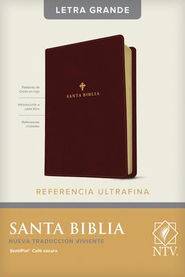 Santa Biblia Ntv, Edicin de Referencia Ultrafina, Letra Grande (Letra Roja, Sentipiel, Caf Oscuro )