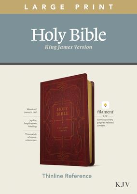 KJV Large Print Thinline Reference Bible, Filament Enabled Edition (Red Letter, Leatherlike, Burgundy) Subscription
