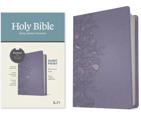 KJV Personal Size Giant Print Bible, Filament Enabled Edition (Leatherlike, Peony Lavender)