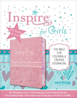 Inspire Bible for Girls NLT (Leatherlike, Pink): The Bible for Coloring & Creative Journaling Subscription