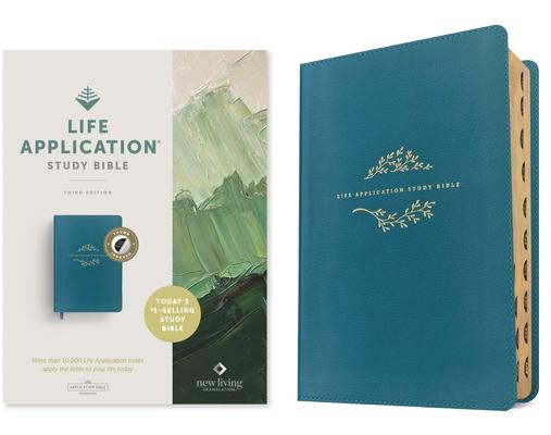 NLT Life Application Study Bible, Third Edition (Leatherlike, Teal Blue, Indexed, Red Letter) Subscription
