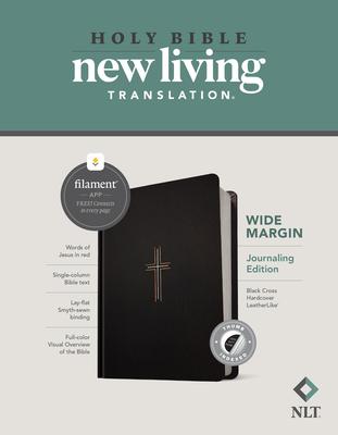 NLT Wide Margin Bible, Filament Enabled (Hardcover Leatherlike, Black Cross, Indexed, Red Letter)