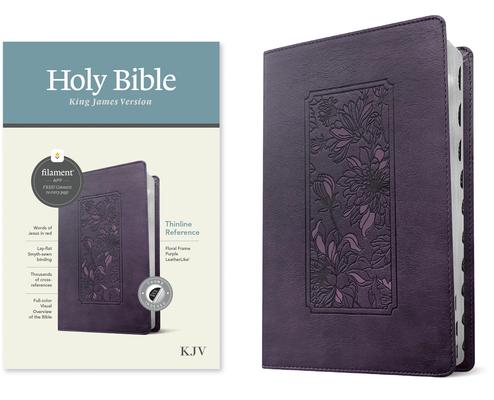 KJV Thinline Reference Bible, Filament Enabled (Leatherlike, Floral Frame Purple, Indexed, Red Letter)