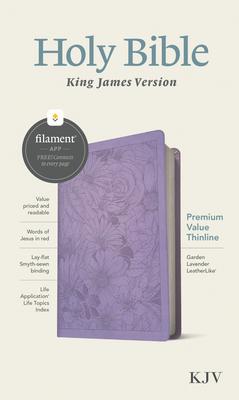 KJV Premium Value Thinline Bible, Filament Enabled (Leatherlike, Garden Lavender, Red Letter)