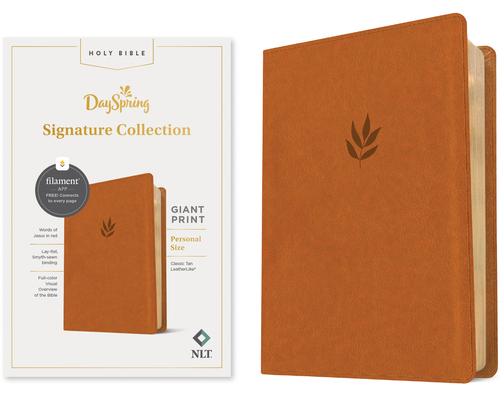 NLT Personal Size Giant Print Bible, Filament-Enabled Edition (Leatherlike, Classic Tan, Red Letter): Dayspring Signature Collection