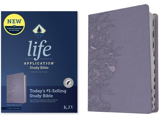 KJV Life Application Study Bible, Third Edition (Leatherlike, Peony Lavender, Indexed, Red Letter)