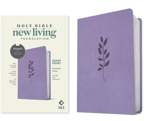 NLT Giant Print Premium Value Bible, Filament Enabled (Leatherlike, Lavender Vine)