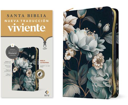 Biblia Ultrafina Ntv de Zper, Con Filament (Sentipiel, Floral, ndice, Letra Roja)