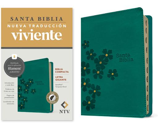 Biblia Compacta Ntv, Letra Gigante Con Filament (Sentipiel, Turquesa Floral, ndice, Letra Roja) Subscription