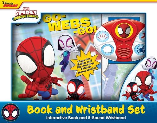 Disney Junior Marvel Spidey and His Amazing Friends: Go-Webs-Go! Book and 5-Sound Wristband Set [With Battery]