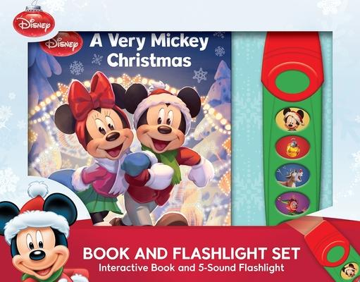 Disney Mickey & Friends: A Very Mickey Christmas Book and 5-Sound Flashlight Set [With Battery]