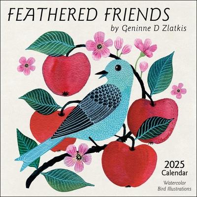 Feathered Friends 2025 Wall Calendar: Watercolor Bird Illustrations by Geninne Zlatkis