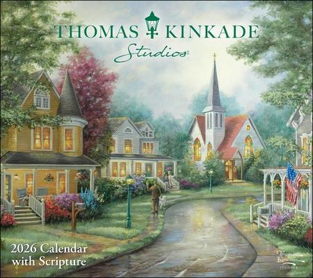 Thomas Kinkade Studios 2026 Deluxe Wall Calendar with Scripture Subscription
