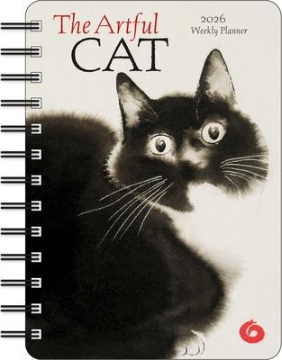 The Artful Cat 2026 Weekly Planner Calendar: Brush and Ink Watercolor Paintings
