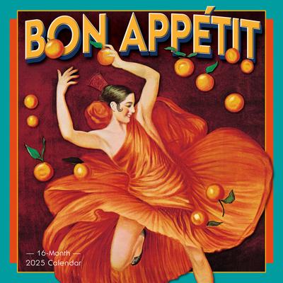 2025 Bon Apptit: Vintage Food Posters Wall Calendar