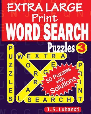 EXTRA LARGE Print WORD SEARCH Puzzles