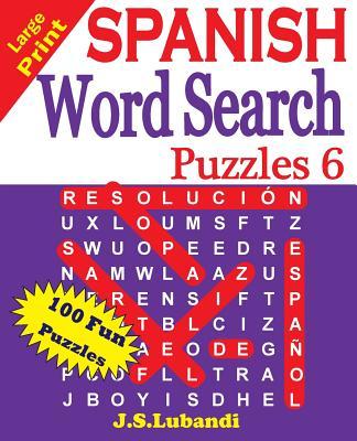 Large Print SPANISH Word Search Puzzles 6 Subscription