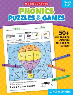 Phonics Puzzles & Games for Grades 1-2: 50+ Skill-Building Activities for Reading Success