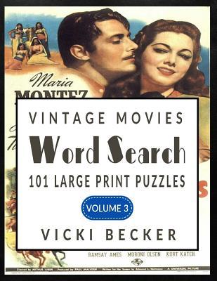 Vintage Movies Word Search: 101 Large Print Word Search Puzzles