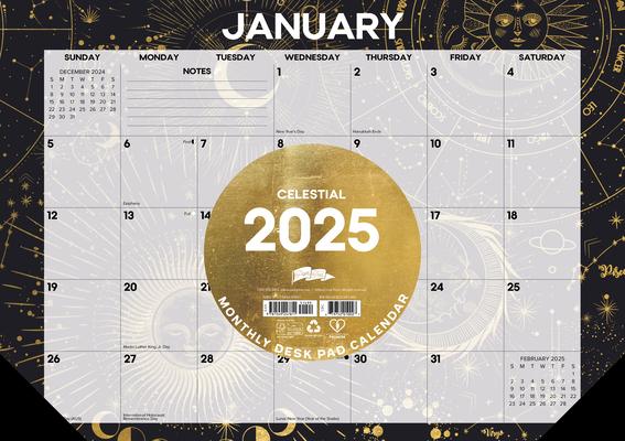 Celestial 2025 17 X 12 Small Monthly Deskpad