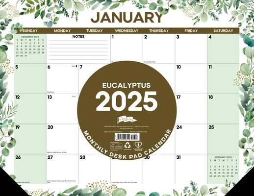 Eucalyptus 2025 22 X 17 Large Monthly Deskpad