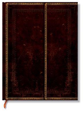 Paperblanks Black Moroccan Old Leather Collection Hardcover Ultra Lined Wrap Closure 144 Pg 120 GSM