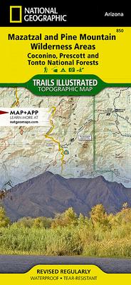 Mazatzal and Pine Mountain Wilderness Areas Map [Coconino, Prescott, and Tonto National Forests]