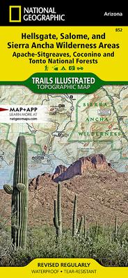 Hellsgate, Salome, and Sierra Ancha Wilderness Areas Map [Apache-Sitgreaves, Coconino, and Tonto National Forests]