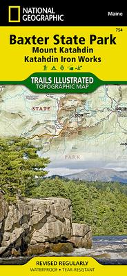 Baxter State Park Map [Mount Katahdin, Katahdin Iron Works]